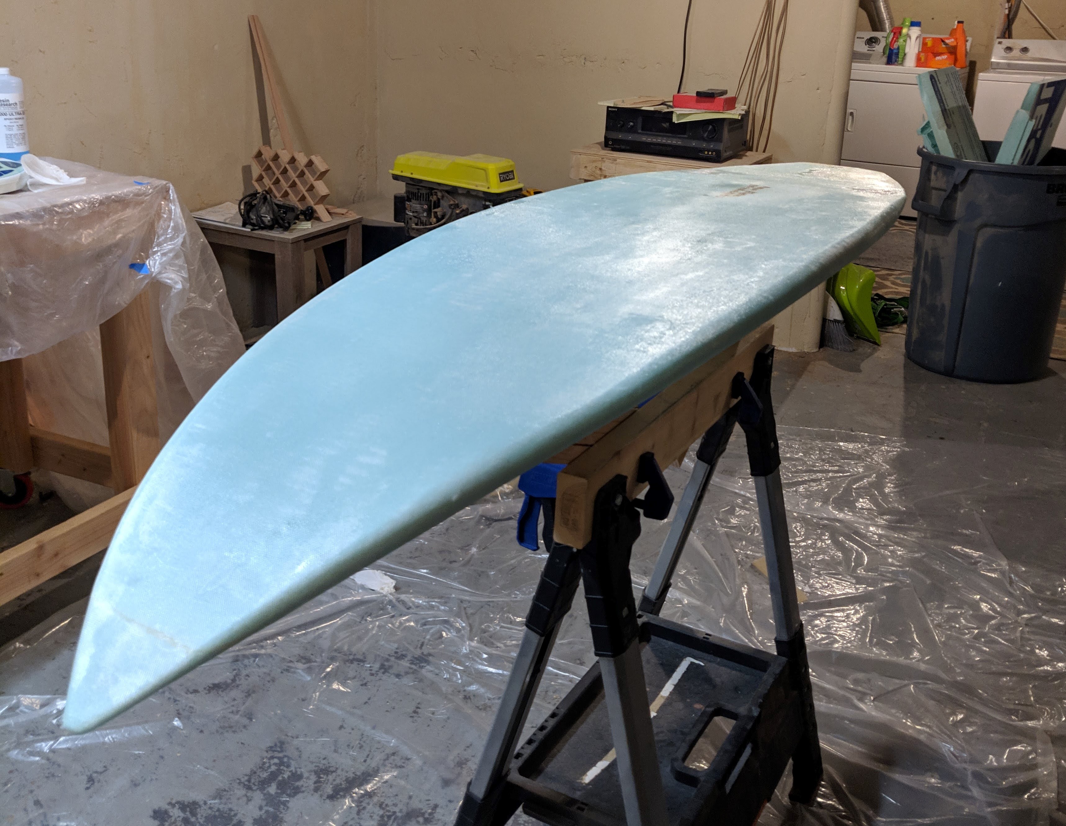 Bottom laminate curing